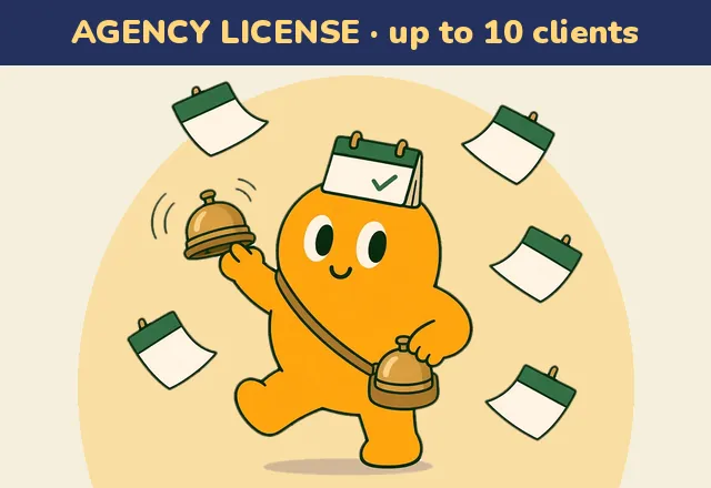 Booking Bud Agency License: the bud character at work, with an Agency License band