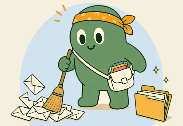Inbox Zero Bud: the bud character at work